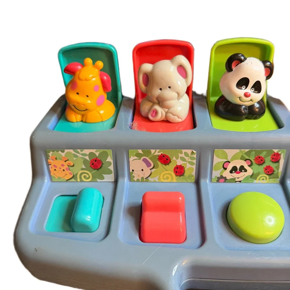 Playskool Busy Poppin Pals Animal Pop Up Toy Blue Developmental Toddler Toy